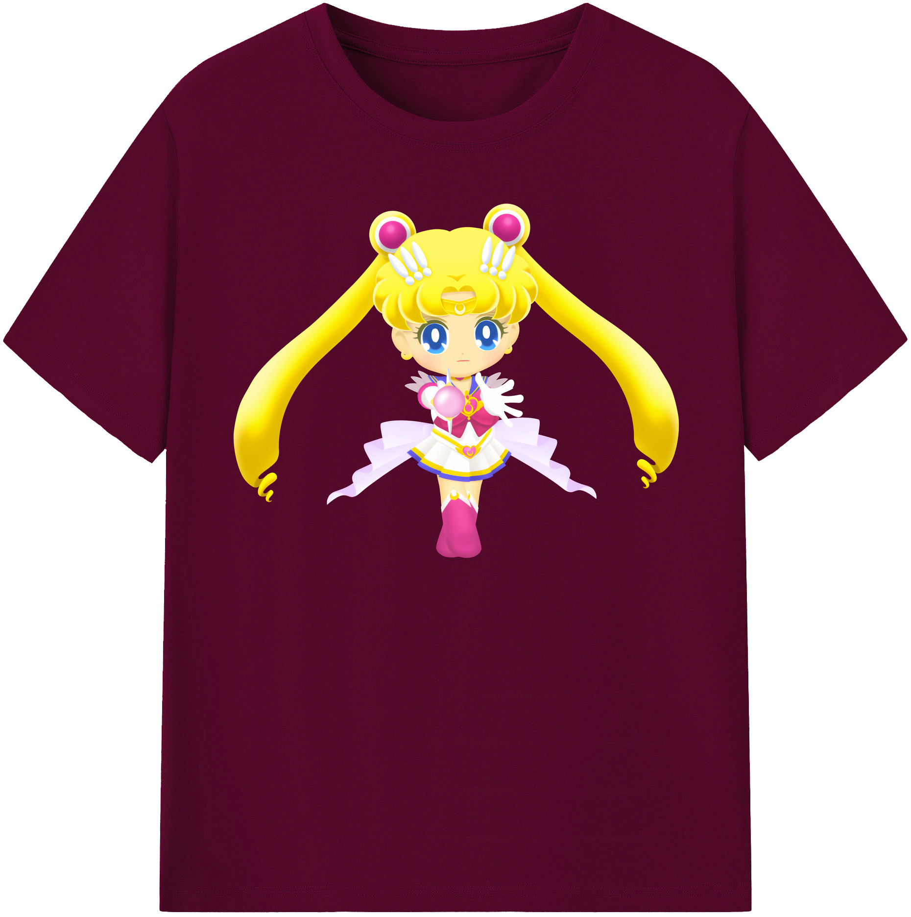 （画像用） 美少女戦士セーラームーン 月野 うさぎ つきの うさぎ Sailor Moon Tsukino Usagi レディースカジュアルプリントTシャツ（綿100％）